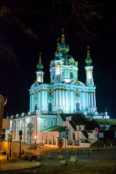 St. Andrew's Church on Andrews descent in Kyiv, Ukraine