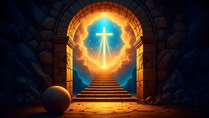 Easter sunday hope a symbolic gateway to eternal life and resurrection
