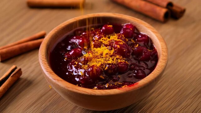 Rustic Cranberry Sauce with Orange Zest