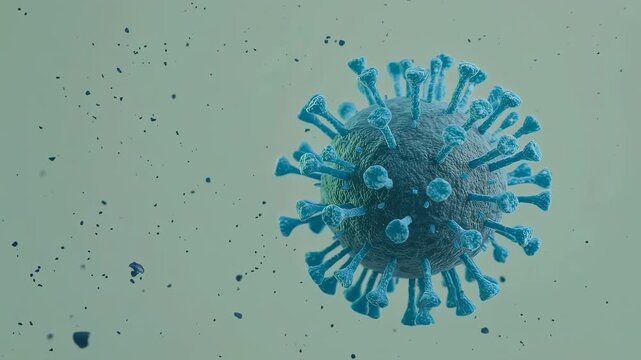 Photorealistic Virus Under Electron Microscope