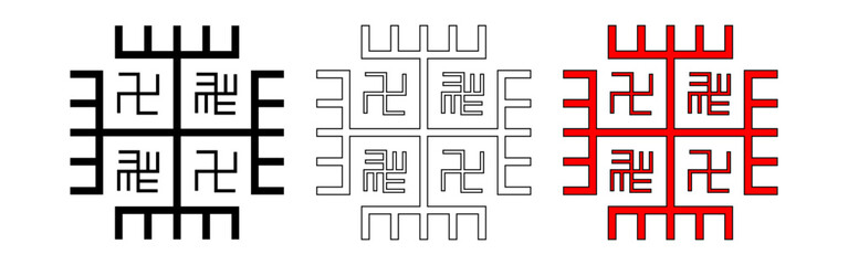 Slavic Hands of God Symbol Set