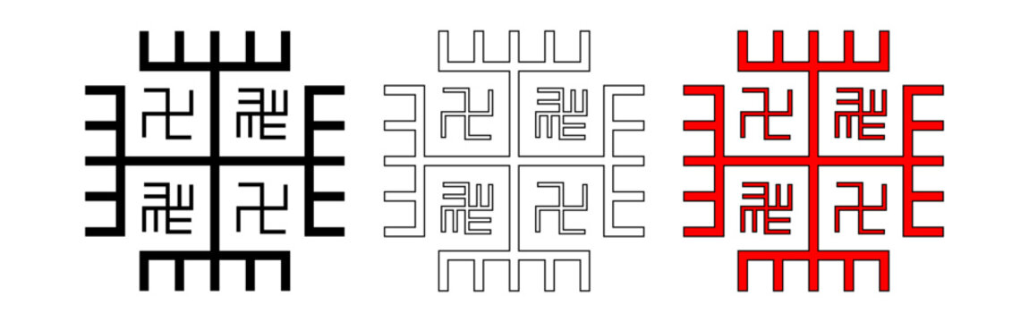 Slavic Hands of God Symbol Set