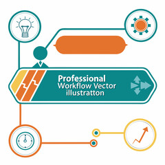 Professional workflow vector illustration