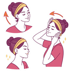 Skincare routine illustration