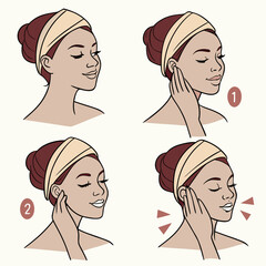 Skincare routine illustration
