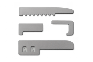 Abstract gray shapes with textured surface design elements