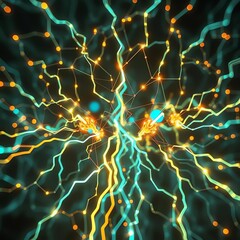 abstract background with glowing lights