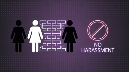 Empowering Solidarity: Symbolizing the barrier to harassment and the importance of respect and equality in any environment.