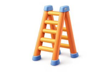 Cartoon ladder icon for design and decoration concepts