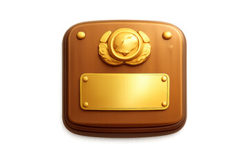 Elegant award plaque icon design for recognition certificates and celebratory accolades
