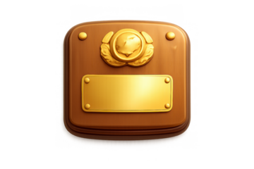 Elegant award plaque icon design for recognition certificates and celebratory accolades