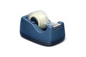 Cartoon tape dispenser illustration for office supplies and stationery design