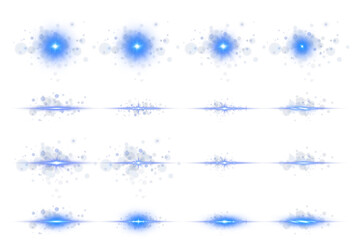 Blue beam flare with soft blur ripple, glowing edges, and smooth horizontal streak perfect for modern digital UI design, dynamic overlays, and elegant vector lighting effects
