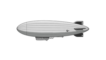 Vintage Zeppelin Airship Illustration © M.R Ramadhan