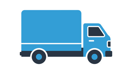 Blue Delivery Truck Vector Illustration