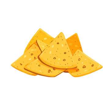 modern element in vector and EPS format, clean vector isolated on a white background, An Icon clipart set, An Imaginary 2D flat icon tortilla chips set