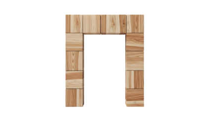 Wooden Cube Doorway of Opportunity