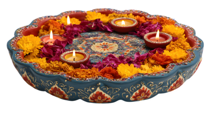 Delicious chocolate birthday cake with pink cream decoration and burning candles isolated on a white background, a sweet celebration dessert from a gourmet bakery