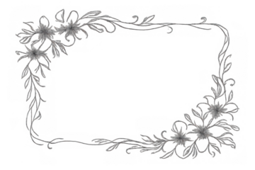 Floral rectangular frame design with decorative plants and flowers illustrating elegance and border ornamentation