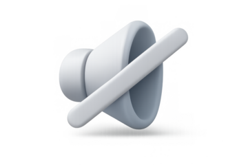 Mute speaker icon illustration for digital interface design and sound settings