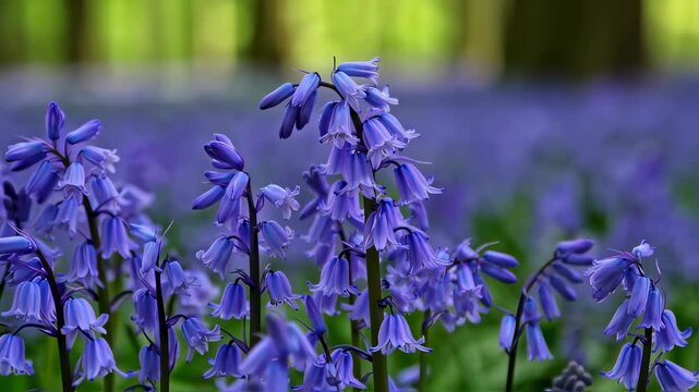 Bluebell Forest Floor Close Up