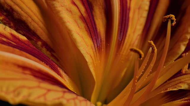 Macro Tiger Lily Throat Closeup