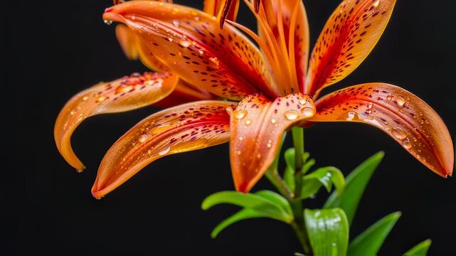 Macro Tiger Lily Nectar Throat Closeup