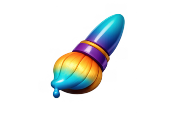 Vibrant digital brush icon design perfect for creative projects