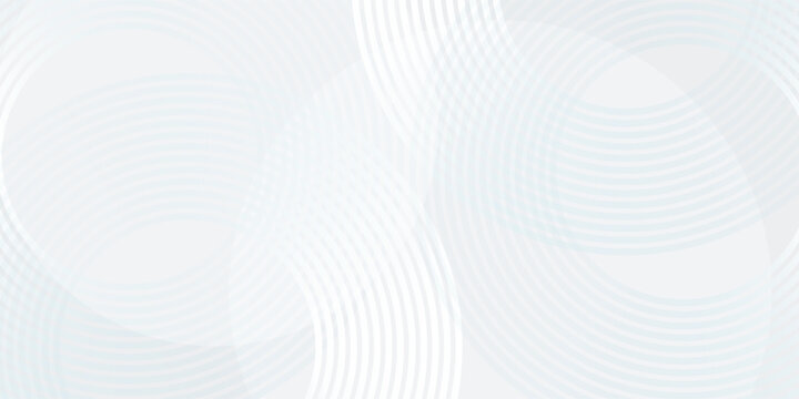 Abstract white glowing geometric lines on gray background. Modern shiny blue circle lines pattern