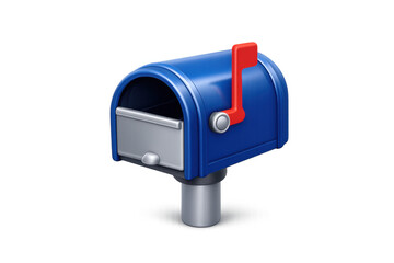 Cartoon mailbox icon for design and digital communication projects