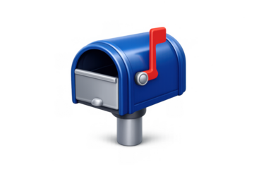 Cartoon mailbox icon for design and digital communication projects