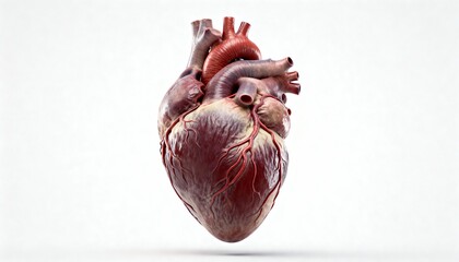 detailed 3d anatomical heart rotating on vertical axis perfect for heart month