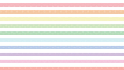 横ストライプ　背景　壁紙　虹色　ドット