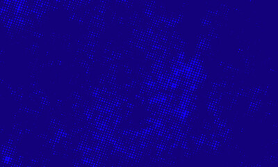 Colorful halftone dot pattern background with energetic blue hues, representing creativity, motion, and modern visual communication.