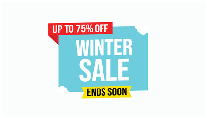 winter sale up to 75% off ends soon limited time discount banner