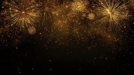 Luxury Gold Bokeh Light Background with Copy Space