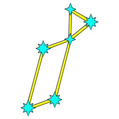 lyra constellation illustration hand drawn isolated vector