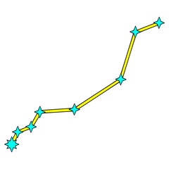 lynx constellation illustration hand drawn isolated vector