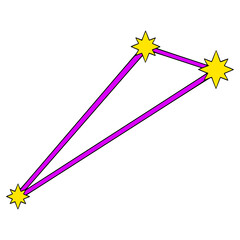 Octans constellation illustration hand drawn isolated vector