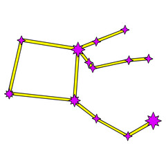 Pegasus constellation illustration hand drawn isolated vector