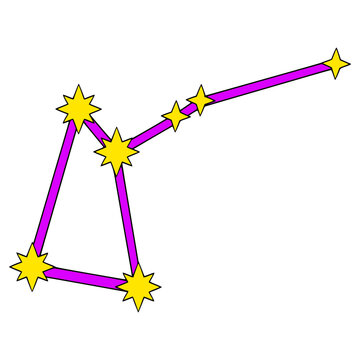 musca constellation illustration hand drawn isolated vector