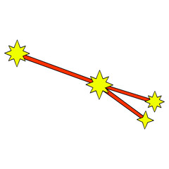 Sagitta constellation illustration hand drawn isolated vector