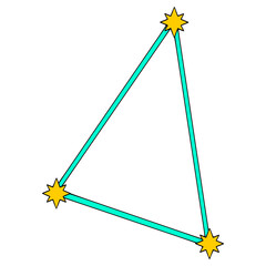 Hydrus constellation illustration hand drawn isolated vector