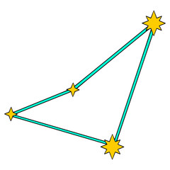 Indus constellation illustration hand drawn isolated vector