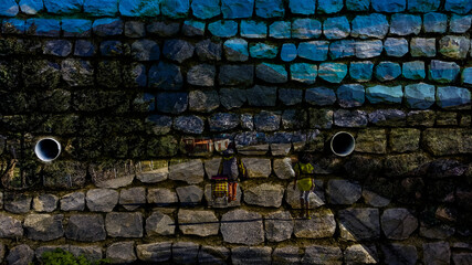 close up of a fishing net on the beach