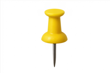 Yellow pushpin marking location or important information
