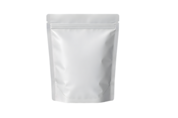 Front view empty zipper pouch template for branding label and ecommerce listing