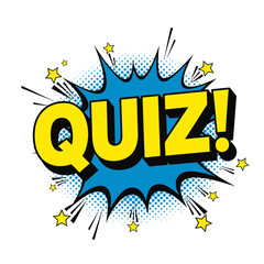 Quiz Comic Icon &ndash; Pop Art Question Game Burst for Education, Trivia & App Design