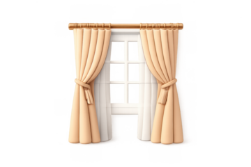 Elegant window drapes for interior decoration and home design