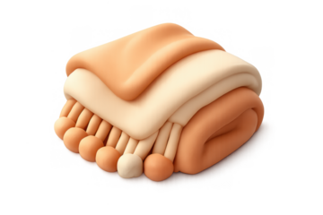 Cozy blanket icon illustration for home decor and design projects